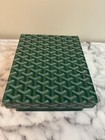 Authentic Goyard 4 Watch Travel Home Decor Case In Green Coated Canvas Calfskin