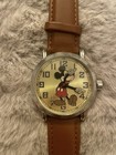 Vintage Authentic  rare  Disney Mickey Mouse Brown Leather Watch