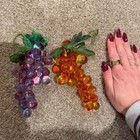 Set Of 2 Vintage Grape Clusters Holiday Decor