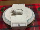 New-pioneer Woman Agatha Green Double Stick Floral Butter Dish-cow farm country