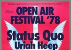 Status Quo Uriah Heep Coverdale Wishbone Ash     Rare Original 1978 Concert Poster