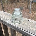 Hemingray 42 Clear Glass Insulator With Beaded Bottom Made In Usa - 7