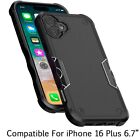 For Iphone 16 Plus 6 7in Case Rugged Grip Design Shockproof   Tempered Glass