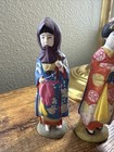 Japanese Vintage Pottery Shooting Doll Geisha Figurine H5 9-6 1inch Set 5