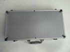 Empty Aluminum Poker Chip Case 300 Capacity Green Felt Insert Storage Briefcase