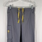 Spread Good Cheer Scrub Pants Women s Small Grey Cargo Pocket Pull On Drawstring