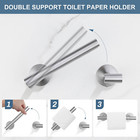 Brushed Nickel Round 10-piece Towel Bar Set Bathroom Hardware Accessories Set Up