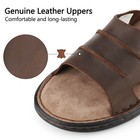 Mens Casual Leather Sandals Orthotic Summer Beach Slippers Slides Outdoor Shoes