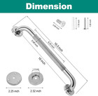 2 Pack 16 Inch Grab Bars For Bathtubs And Showers  Safety Bathroom Shower Grab