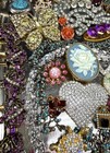 Vintage Broken Rhinestone Costume Jewelry Lot Repair Repurpose Harvest Brooch