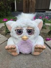 2005 Tiger Sleepy Purple Furby Baby      Works  See Video  w  Handknit Socks  