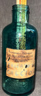Rare Blue Antique Chemical Writing Fluid Bottle S america Peru Chemical Pharmacy