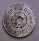 Vintage 1930 s Oklahoma Consumer s Tax Old Age Assistance Token