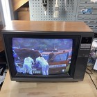 Ge General Electric 19  Color Crt Tv Wood Grain Coaxial 1986 8-1930 Retro Gaming