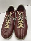 80 s Nike Bowling Shoes Women s Sz 8 5 830406sn Leather Maroon Silver Burgundy