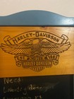 Harley Davidson Motor Cycles Wood Blue Carved Chalkboard Sign  24    X 13    Eagle