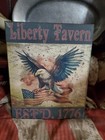 Primitive Folk Antique Steampunk Vintage Colonial Liberty Tavern Eagle Sign