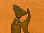 Japanese Geisha Dancer Brass Figurine Sculpture 6 1 2 Inches Tall Vintage Read