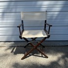 Lot Of 4 Pier 1 Imports Folding Director Chairs Cream Wood Frame - Local Pickup