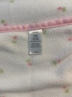 Carters Pink White Rosebud Sweeheart Fleece Baby Blanket Security Lovey