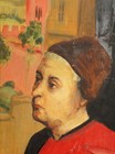 Vintage Impressionist Oil Painting Portrait