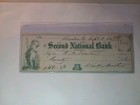 Sling s      Vintage 1869 The Second National Bank - Scranton Pennsylvania Check