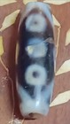 Rare Pre-1800s Indo tibetan Old Agate 8 Eye Tiger Teeth  Dzi Bead 13 42mm