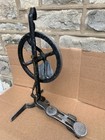 Antique Cast Iron Foot Treadle Flywheel For Dental Drill 25  Foot Operated Pedal