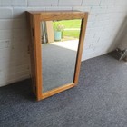 Vintage Oak Wall Mount Medicine Cabinet Mirror Bathroom Storage Hollywood