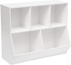 Kids Bookshelf  Bookcase Footboard  Toy Storage Cubby  Children s Toy Shelf     