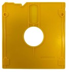 Vintage Apple Macintosh Plus 3 5    Yellow Floppy Drive Plastic Protector Disk