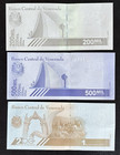 3 Venezuela Banknotes- 200mil-500mil   1 Million Bolivares-unc Foreign Currency