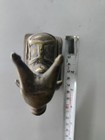 Statue Antique Figure Nandi God Hindu Gold Mix Temple Museum Bull Fine Old