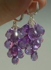 Amethyst Teardrops Dangling Gemstone 925 Sterling Silver Earrings Jewelry H5