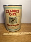 Rare Jumbo 9  Vintage Clabber Girl Baking Powder Tin 10lb Size - Sealed unopened