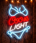 Coors Light Bikini Swimsuit Beer Led Neon Sign Lamp Gift Wall Decor Man Cave