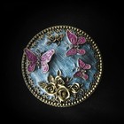 Vintage Butterfly Jewelry Box     Antique Trinket Storage  Elegant Oranizer