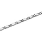 925 Silver Chain Curb Flat Necklace Ring Lock Women Fashion Jewelry 16-24 