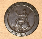 1797 Britannia Georgius Iii D g  Rex Great Britain Two Pence Coin British