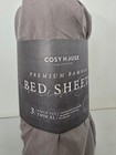 Cosy House Collection Luxury Bamboo 3-piece Sheet Set - Twin Xl - Gray Nwt