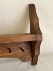 Rustic Vintage Wood Shelf With Hooks