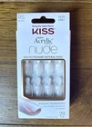 Kiss Salon Acrylic Nude French Glue On Nails  64266 Kan01 Real Short 2 Packs