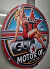 Vintage Texaco Gasoline Sign Pump Plate Gas Station Oil 7 3 4  X 7 3 4 