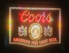 Vintage Coors Banquet Beer Lighted Mirror Wood Framed Sign 25  X 20  1979 Exct
