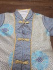 Traditional Childs Chinese 1 Pc Outfit 3 4t Gold   Blues Brocade Knot Frog snap
