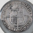 England 6 Six Pence Elizabeth I 1580 Silver