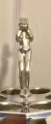 Art Deco Chrome Farberware Shot Glass Holder Caddy Nude Weeping Woman Lady