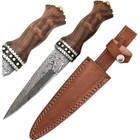 Genuine Damascus Celtic Scottish Sgian Skean Dubh Dirk Dagger 13  Knife Athame
