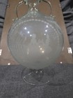 Antique American Dutch Colonial Style Engraved Cut Blown Bud Vase Glass Rare