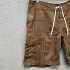 Vintage Billabong Board Shorts Mens 38 Brown Plaid Surf Cargo Pocket M126ec05
